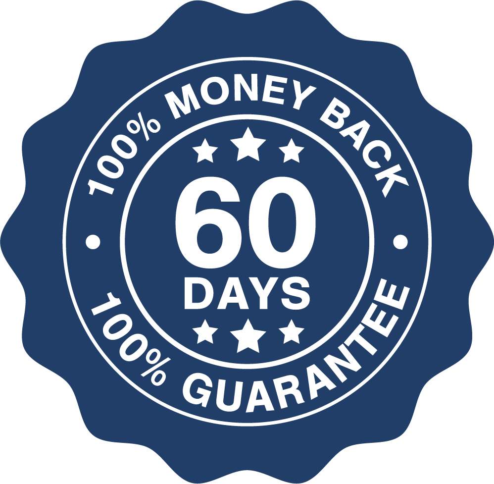 AquaSculpt 60-Day 100% Money Back Guarantee Seal